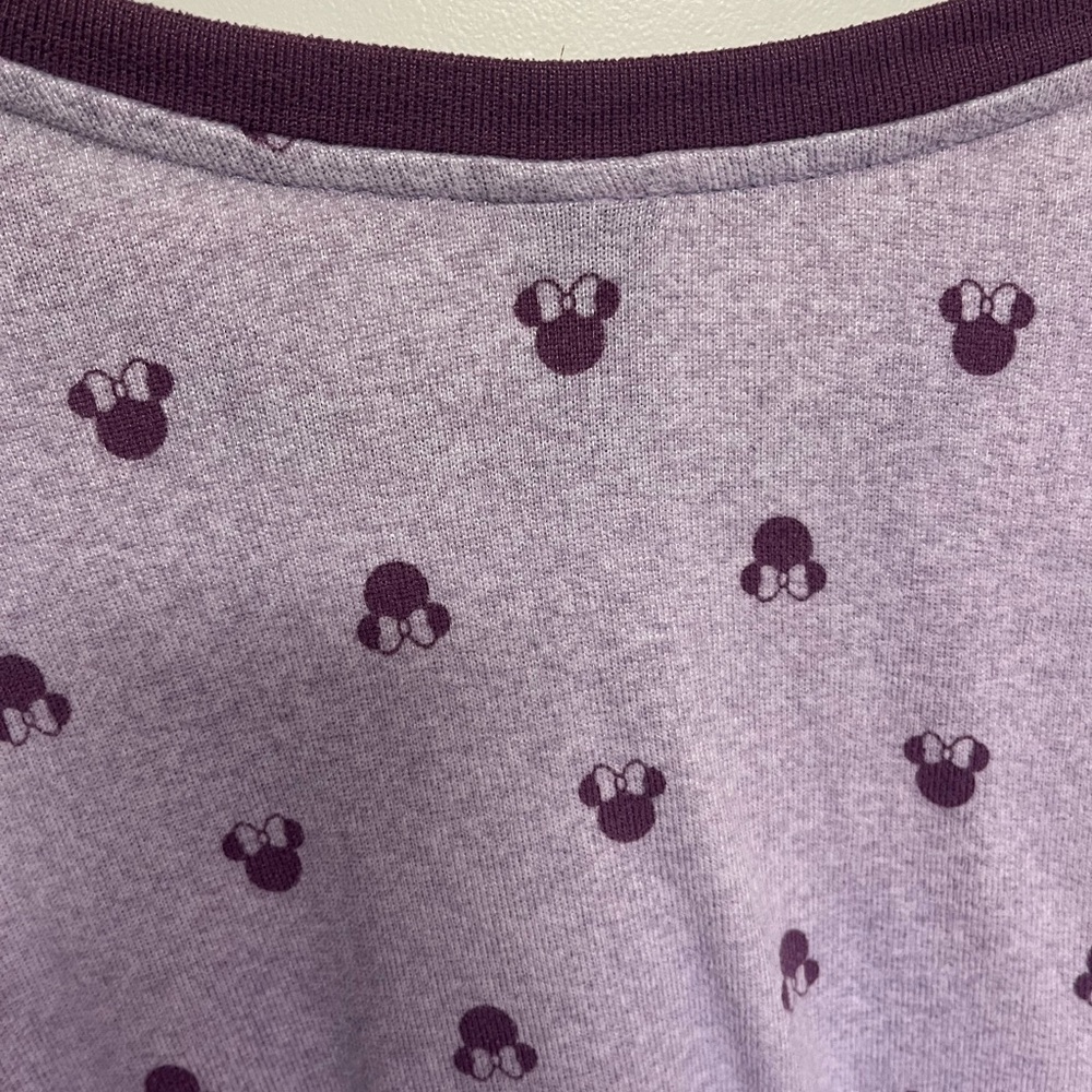 Disney Women's Lavender Mickey Mouse Long Sleeve Shirt/Pyjama shirt in size M - Picture 4 of 4